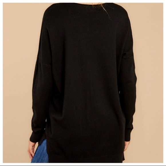 CHIC HIGH LOW V NECK VISCOSE BLEND SWEATER - Picture 5 of 5